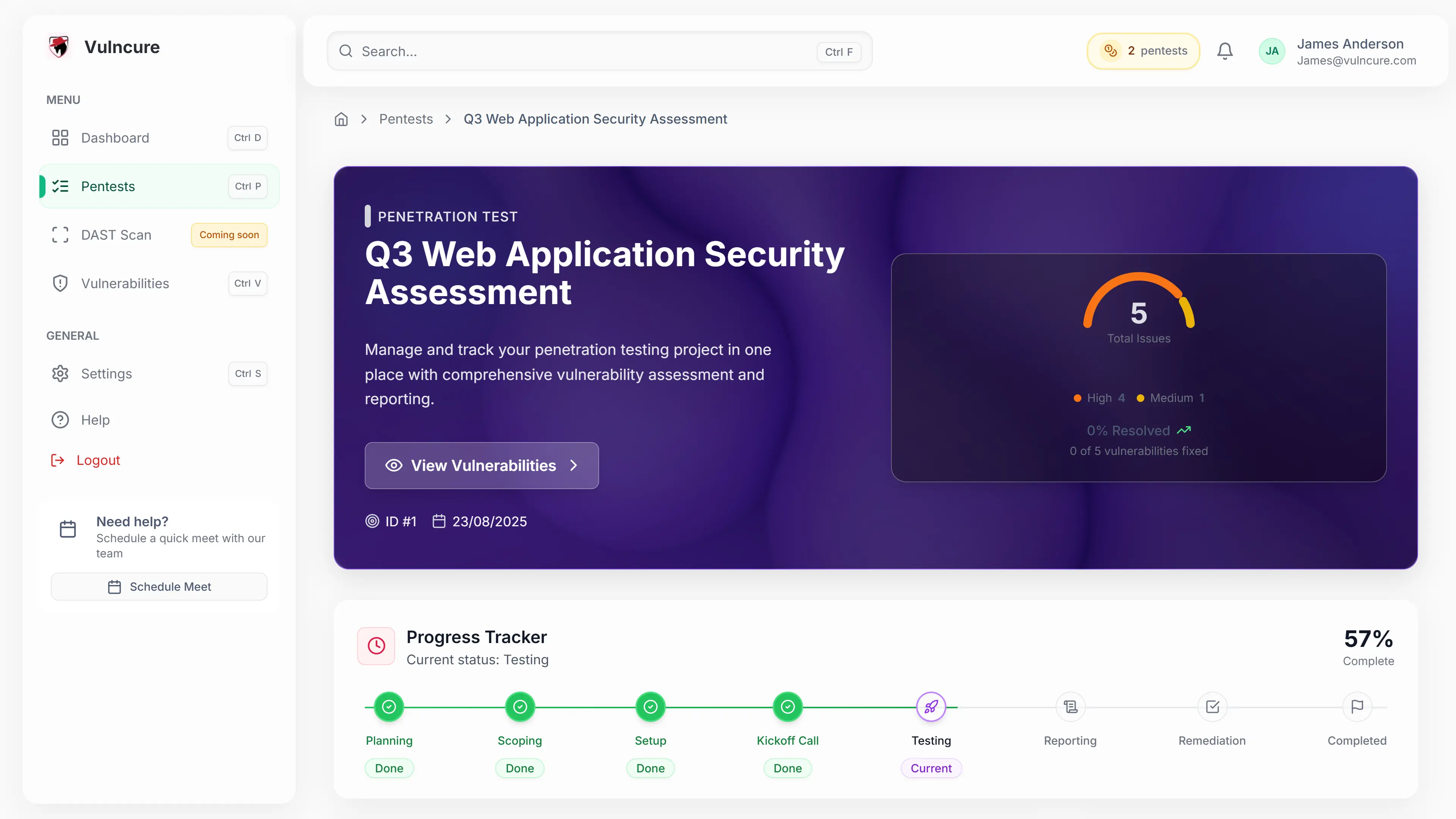 Real-time Pentest Status Dashboard